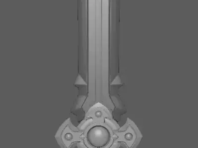 Bronze sword 3D low poly model Low-poly 3D model