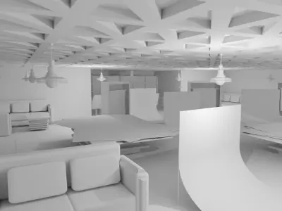 Carpet Rug Store - No Material Low-poly 3D model