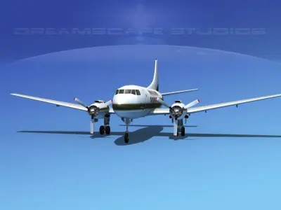 Martin 404 Brown Air Service 3D model