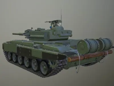 T-90 Battle Tank  3D model