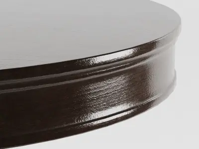 VINTAGE DARK BROWN THONET STYLE TABLE with 2 texture sets Low-poly 3D model