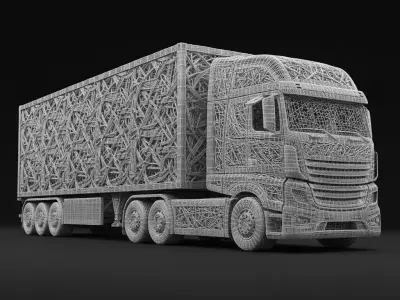 3D Cargo Transport Truck 3D print model