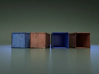 Cargo Container Low-poly 3D model buy