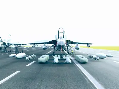 Modern fighter jets 3D model