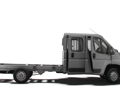 Peugeot Boxer Chassis Truck Crew Cab 4035WBXL HQInterior 2023 3D model