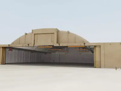 Military AAFB AEF FOL Aircraft Maintenance Hangar 3D model