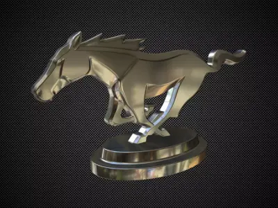 horse  logo 3D model