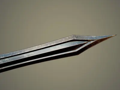 Short sword Low-poly 3D model purchase