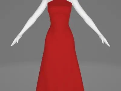 Woman Clothing A-Pose 526 Low-poly 3D model