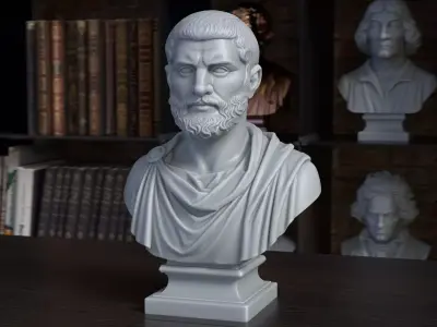 Themistocles Bust Sculpture 3D Printable STL File 3D print model