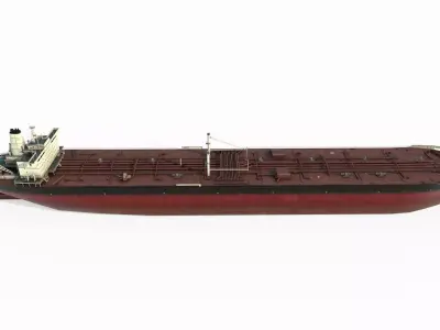 Modern offshore crude oil transport ships 3D model