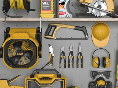 hand tools set 4 3D model