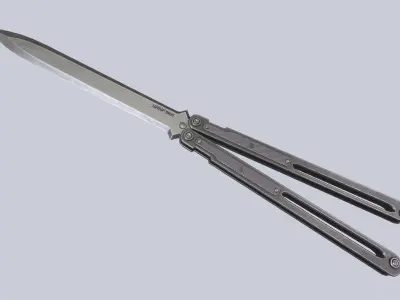 Butterfly knife Low-poly 3D model get