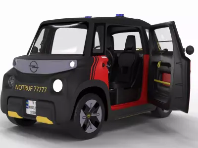 Opel Rock-e 2020  Fire  Service HQ interior 3D model