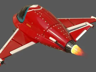 Toon Aircraft Sci Fi Lowpoly Pack Low-poly 3D model