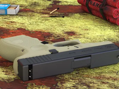 Glock G26 Sub Compact 9mm Pistol 3D model