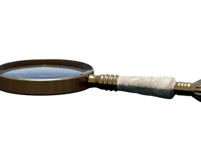 Antique Magnifying Glass 3D model