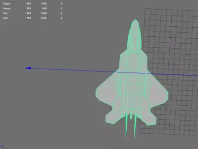 F22Raptor low poly Low-poly 3D model