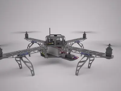 Quadcopter Drone 3D model 3