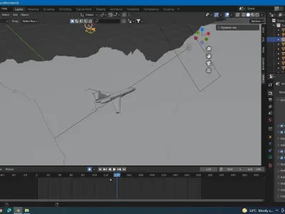 Blender Airplane Animation Free 3D model