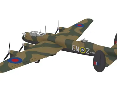 Avro Lancaster Low-poly 3D model purchase