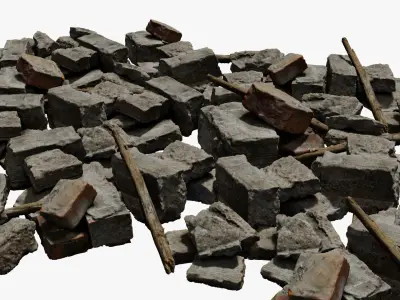 Scanned Construction Debris 3D model