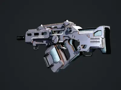 5 HD Scifi Rifle  Low-poly 3D model