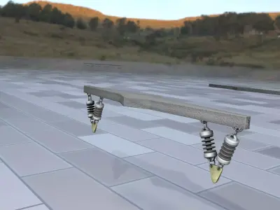 Electricity Poles Insulators 10 - Object 114 Low-poly 3D model