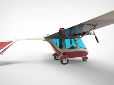 Ultraflight Lazair airplane 3D model buy