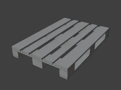 Wooden Pallet Free low-poly 3D model 3