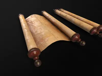 Old Medieval Scrolls Low-poly 3D model