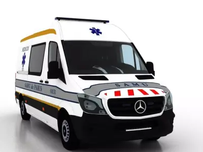 Mercedes Benz Sprinter L2H2 2015 France Ambulance 3D model