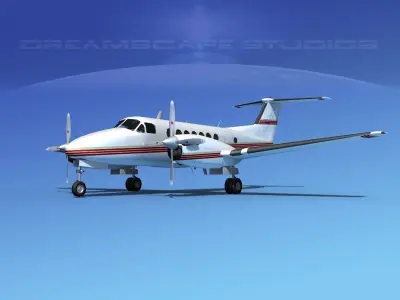  Beechcraft 350 Super King Air V03 3D model