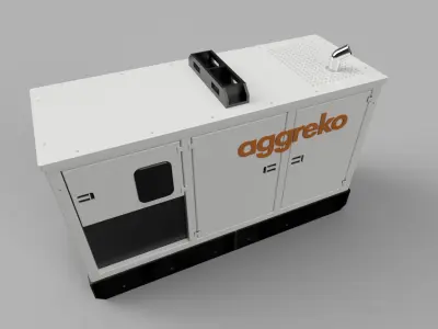 Aggreko 125kva Generator Scale Model 3D print model