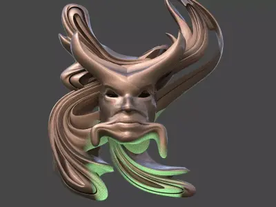 Snow white liquid mask 2 3D model