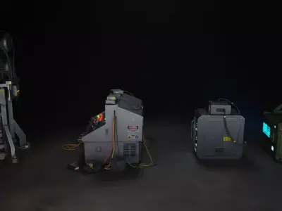 Industrial Research Lab PACK Low-poly 3D model