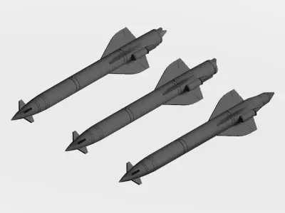 KH-66 AND KH-23 AIR-TO-SURFACE MISSILES 1-72 SCALE MODEL 3D print model