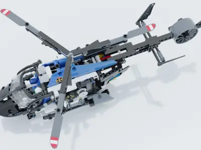 Lego Helicopter UA AIR FORCE 3D model