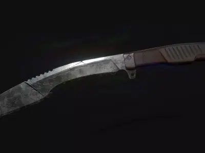 Kukri Blade Low-poly 3D model