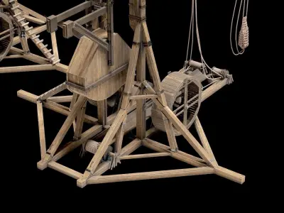 MEDIEVAL Trebuchet 3D model purchase