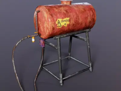 Air Tank  Game Asset Low-poly 3D model