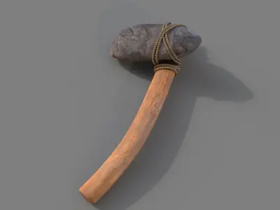 ancient ax Low-poly 3D model
