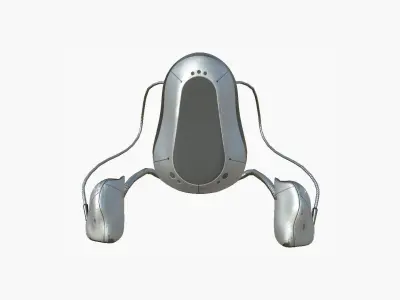 Jetpack H07 Light Steel - SciFi Character Design Low-poly 3D model