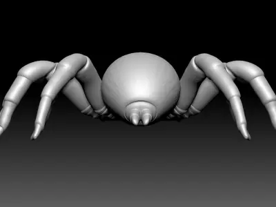 Trapdoor Spider Low-poly 3D model