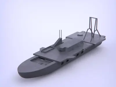 Rc model ship class monitor 3D model