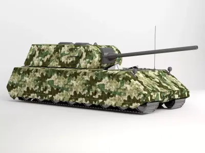 Panzer VIII Maus - German Tank Low-poly 3D model
