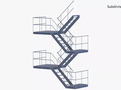 External Staircase New 3D model