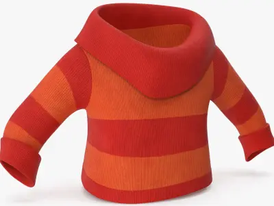 Cartoon Sweater Red 3D model