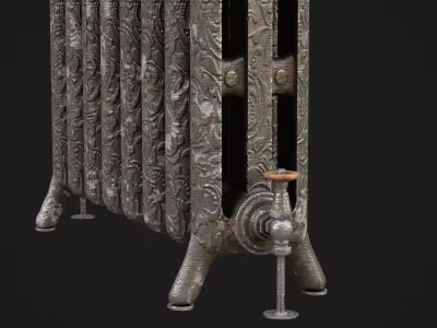 Old Radiator Game Ready Model Low-poly 3D model