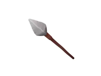 Spear sword with wooden handle 3D model